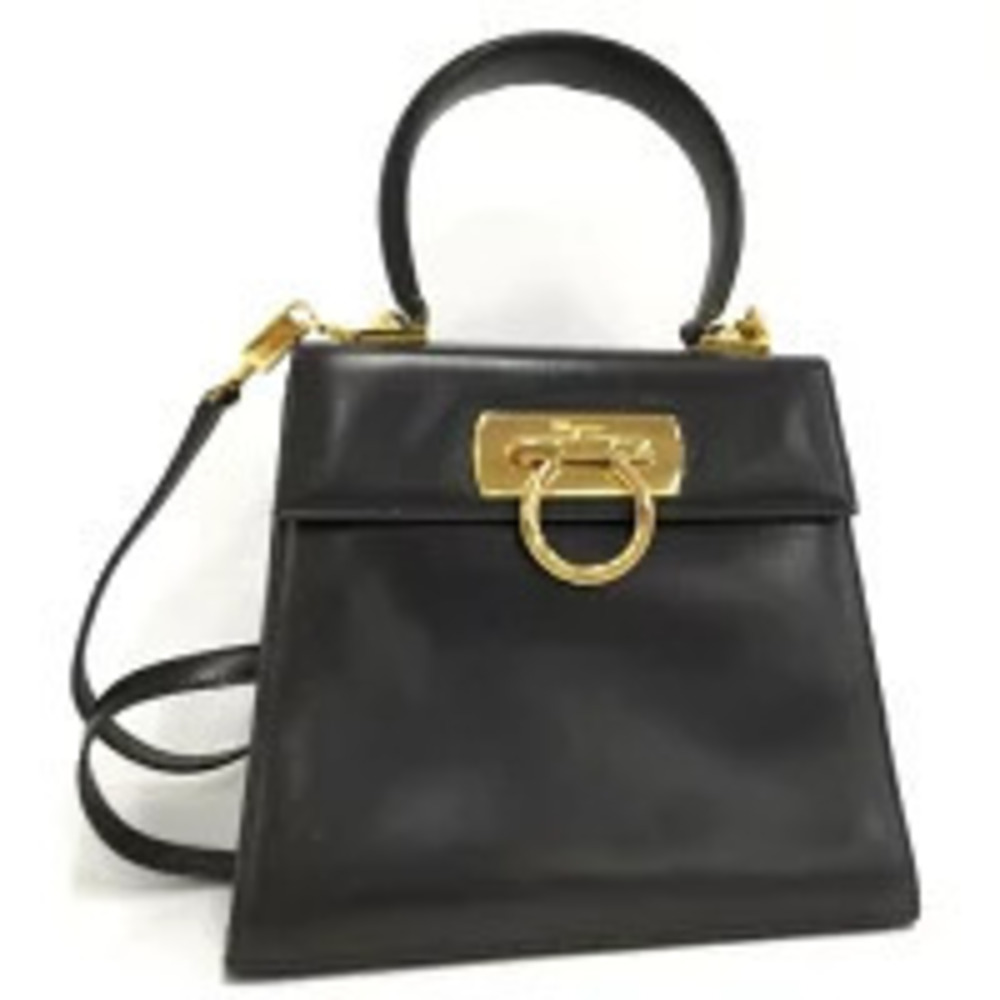 Salvatore Ferragamo Top Handle Bag Gancini Leather